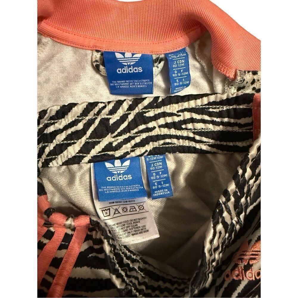 Adidas Originals Leopard Print Track Suit Set Two (2) Piece Outfit 9-12 Months - Picture 3 of 10